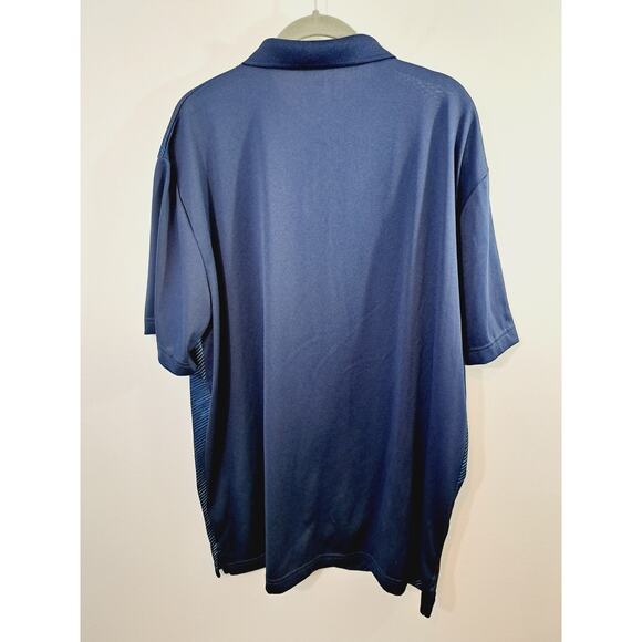 Callaway Polo Men's Blue XL Golf Striped Athletic Shirt Sports Collared 3 Button - Picture 2 of 4